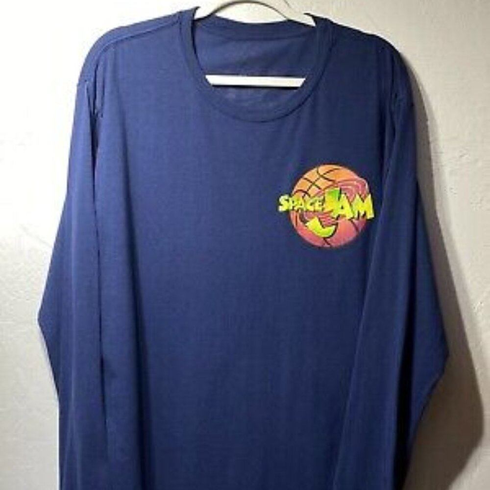Space Jams Navy Long Sleeve Shirt